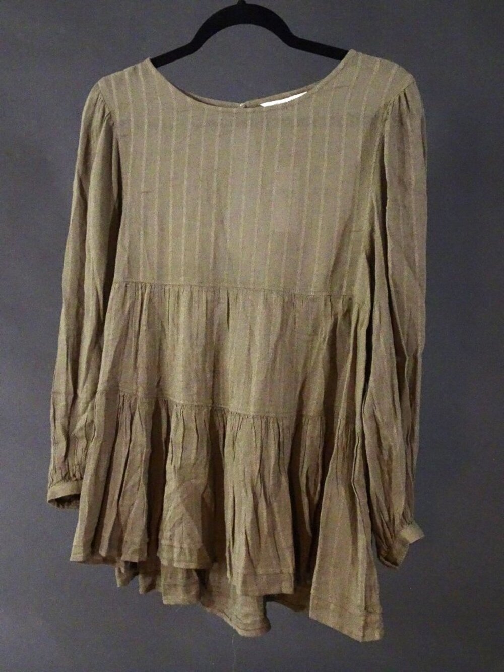 American Eagle Long Sleeve Tan Blouse